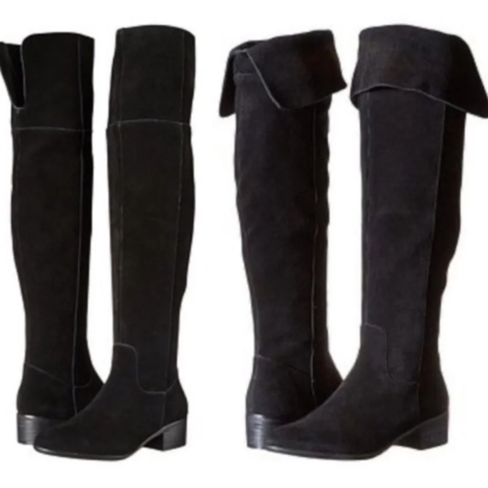 Steve Madden Black Suede Tyga Boots Size 8.5